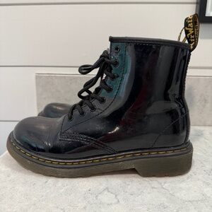Dr. Martens Junior 1460 Patent Leather Lace Up Boots, Size 3
